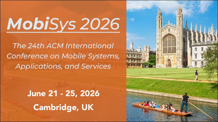 ACM International Conference on Mobile Systems, Applications, and Services